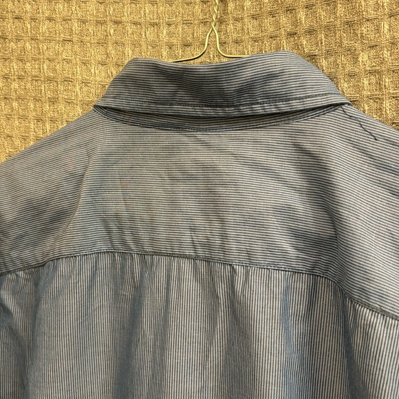 Sonoma Life + Style Men’s L Blue with Stripes Button Down Dress Shirt - Picture 6 of 6